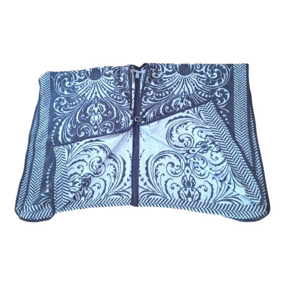 Marc New York Poncho Wrap One Size Cozy Open Front Shawl Kimono Oversized Gray - Picture 4 of 14